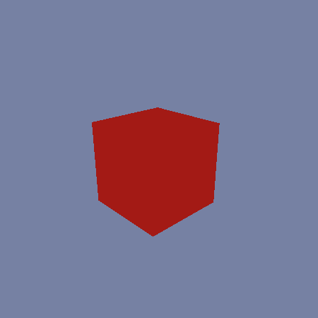 A red box rendered with absolutely no shading